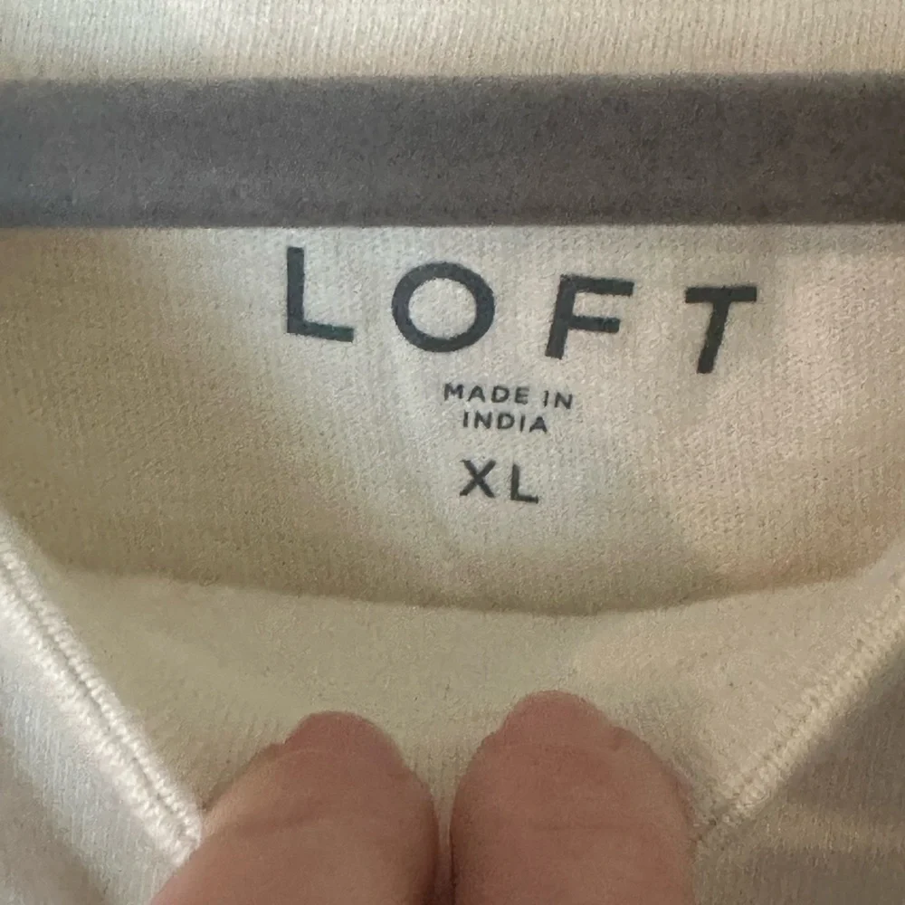 LOFT Cotton Striped Long Sleeve Tee size XL - Picture 4 of 6